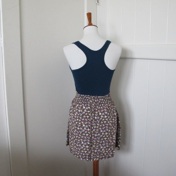 Lush | Racer Back Skater Dress with Pockets and Smock Waist - Picture 3 of 5